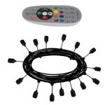 Ghirlanda de gradina, 15m lungime, RGB + alb rece si alb cald, telecomanda, Gonga®, culoaremodel Negru