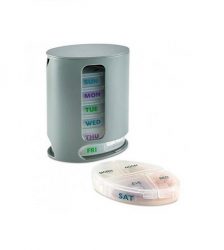 Organizator pentru pastile Pill Pro, culoaremodel Gri
