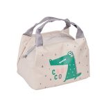 Geanta izolata termic, pentru alimente, model Crocodil, Gonga®, culoaremodel Crem