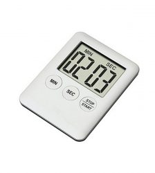 Cronometru electronic de bucatarie cu magnet, display LCD, Gonga®, culoaremodel Alb
