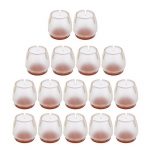 Set 16 bucati, protectie din silicon pentru picioarele scaunelor 12-16mm, Gonga®, culoaremodel Transparent