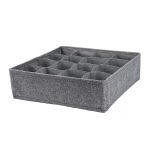 Organizator pentru sosete si lenjerie intima cu 24 de compartimente, 34x30x10 cm, culoaremodel Gri