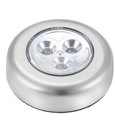 Lampa cu 3 leduri, cu banda autoadeziva, Gonga®, culoaremodel Gri