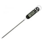 Termometru digital alimentar de insertie cu tija, 3 butoane si oprire automata, interval masurare -50° C - +300° C, Gonga®, culoaremodel Alb