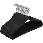 Set 20 de umerase anti-alunecare din catifea, Gonga®, culoaremodel Negru