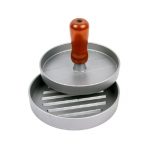 Presa pentru hamburger, din aluminiu, diametru 12 cm, strat anti-aderent, Gonga®, culoaremodel Argintiu