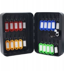 Cutie organizatoare pentru 20 de chei, 20x16x7 cm, Gonga®, culoaremodel Negru