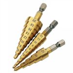 Set 3 burghie in trepte, 4-12 , 3 - 12, 4-20 mm, Gonga®, culoaremodel Auriu
