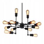 Lustra LOFT SPUTNIK, cu 12 pendule, Gonga®, culoaremodel Negru