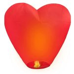 Lampion din hartie in forma de inima, 35x35 cm, Gonga®, culoaremodel Rosu