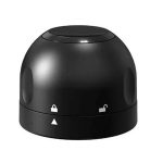 Un dop practic, din plastic, pentru vin si sampanie, cu buton de blocare, Gonga®, culoaremodel Negru
