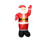 Decoratiune Mos Craciun gonflabil cu iluminare,180 cm, Gonga®, culoaremodel Rosu