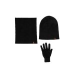 Set accesorii de iarna, 3 piese, unisex, marime universala, Gonga®, culoaremodel Negru